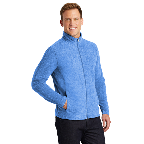 Port Authority® Heather Microfleece Men's Full-Zip Jacket