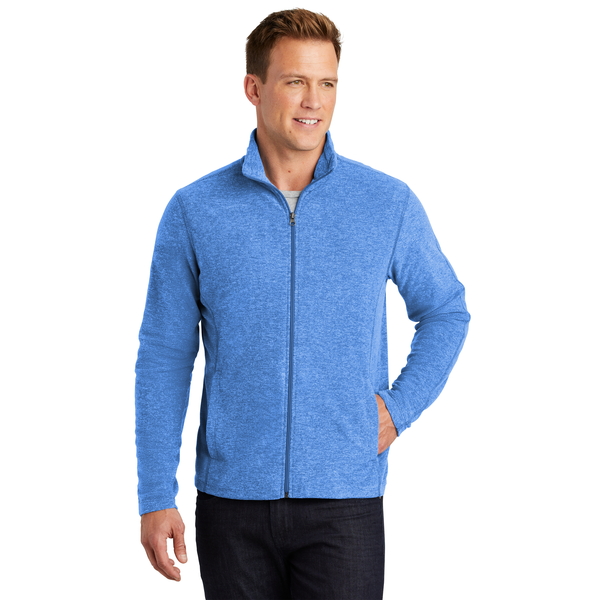 Port Authority® Heather Microfleece Men's Full-Zip Jacket