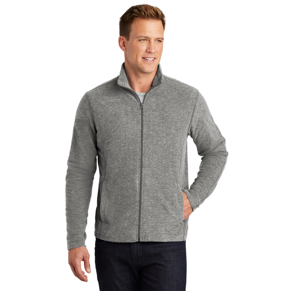 Port Authority® Heather Microfleece Men's Full-Zip Jacket