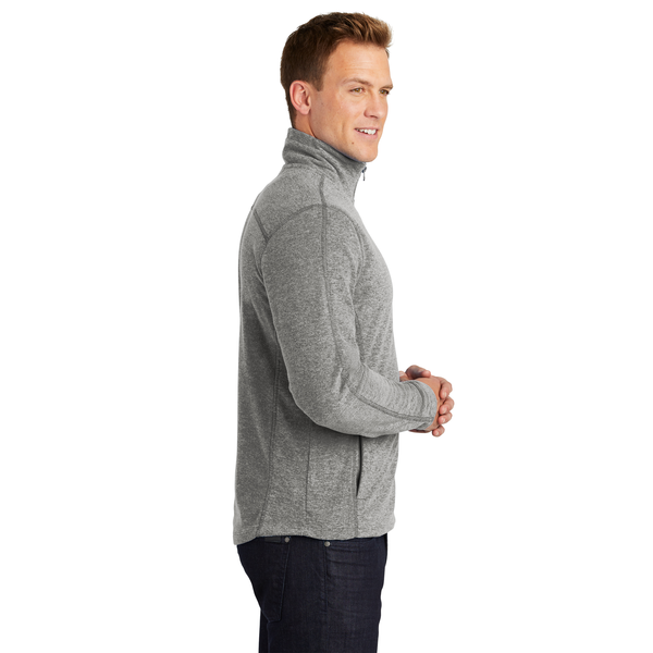 Port Authority® Heather Microfleece Men's Full-Zip Jacket