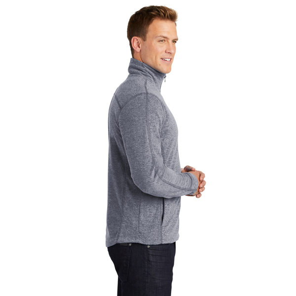 Port Authority® Heather Microfleece Men's Full-Zip Jacket