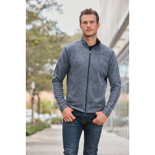 Port Authority® Heather Microfleece Men's Full-Zip Jacket