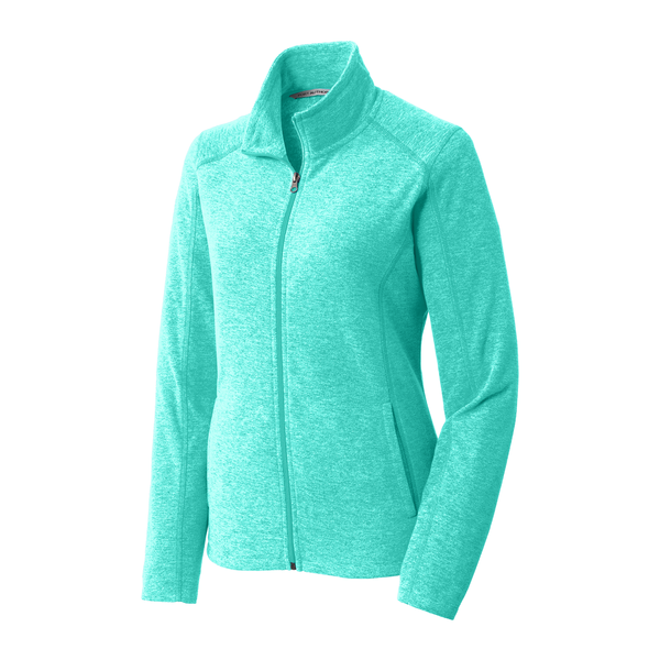 Port Authority® Heather Microfleece Ladies' Full-Zip Jacket
