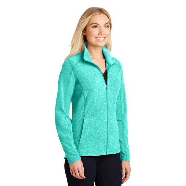 Port Authority® Heather Microfleece Ladies' Full-Zip Jacket