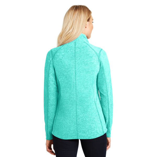 Port Authority® Heather Microfleece Ladies' Full-Zip Jacket