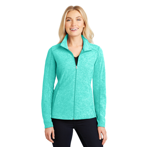 Port Authority® Heather Microfleece Ladies' Full-Zip Jacket