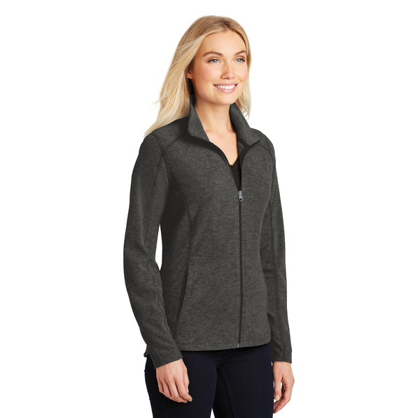Port Authority® Heather Microfleece Ladies' Full-Zip Jacket