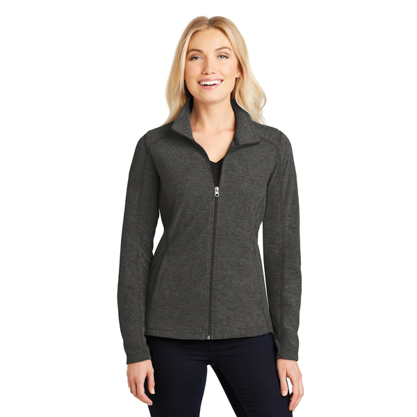Port Authority® Heather Microfleece Ladies' Full-Zip Jacket