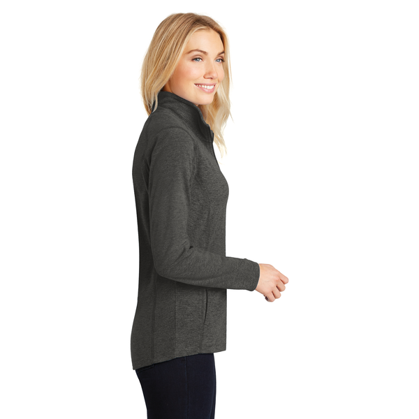 Port Authority® Heather Microfleece Ladies' Full-Zip Jacket