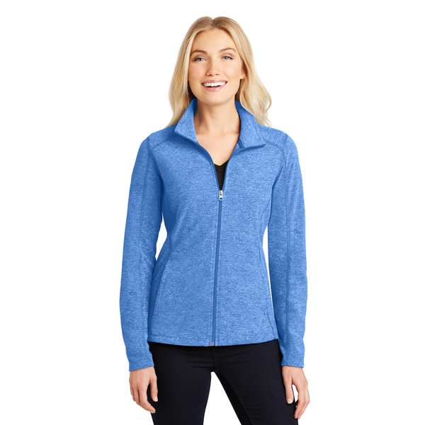 Port Authority® Heather Microfleece Ladies' Full-Zip Jacket