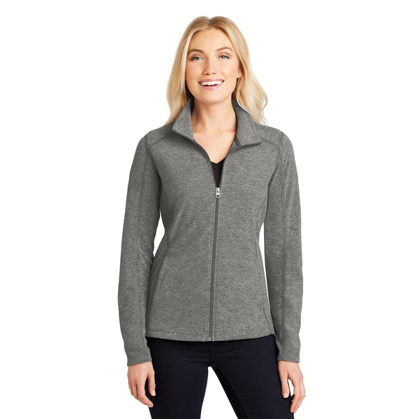 Port Authority® Heather Microfleece Ladies' Full-Zip Jacket