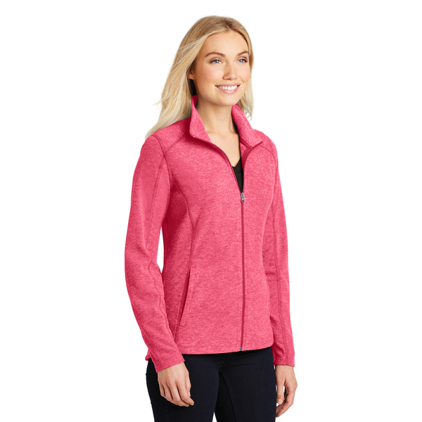 Port Authority® Heather Microfleece Ladies' Full-Zip Jacket