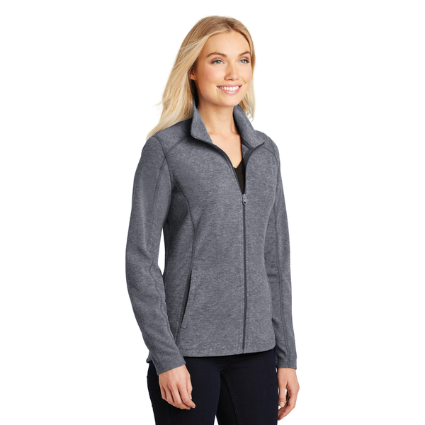 Port Authority® Heather Microfleece Ladies' Full-Zip Jacket