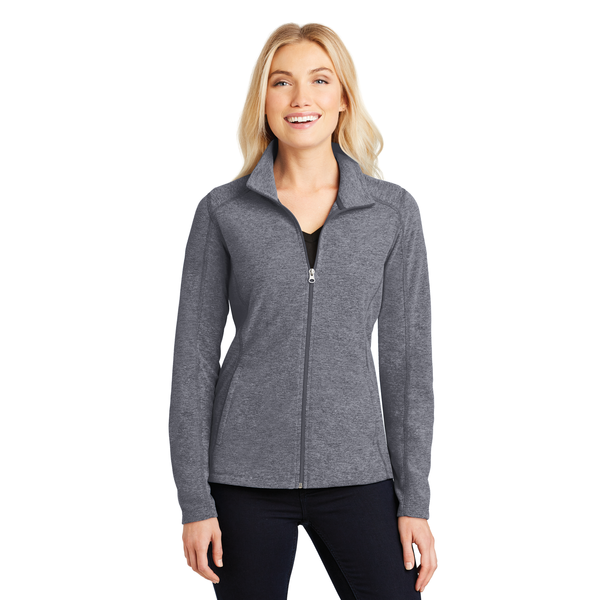 Port Authority® Heather Microfleece Ladies' Full-Zip Jacket