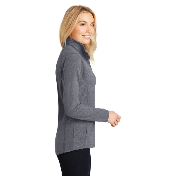 Port Authority® Heather Microfleece Ladies' Full-Zip Jacket