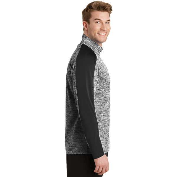 Sport-Tek® PosiCharge® Electric Heather Colorblock Men's 1/4 Zip Pullover