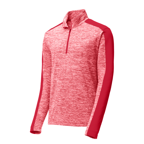 Sport-Tek® PosiCharge® Electric Heather Colorblock Men's 1/4 Zip Pullover