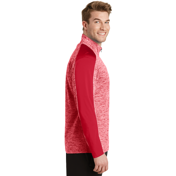 Sport-Tek® PosiCharge® Electric Heather Colorblock Men's 1/4 Zip Pullover