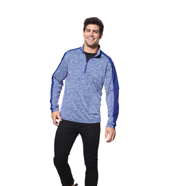 Sport-Tek® PosiCharge® Electric Heather Colorblock Men's 1/4 Zip Pullover