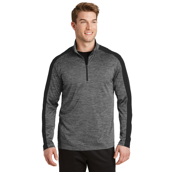 Sport-Tek® PosiCharge® Electric Heather Colorblock Men's 1/4 Zip Pullover