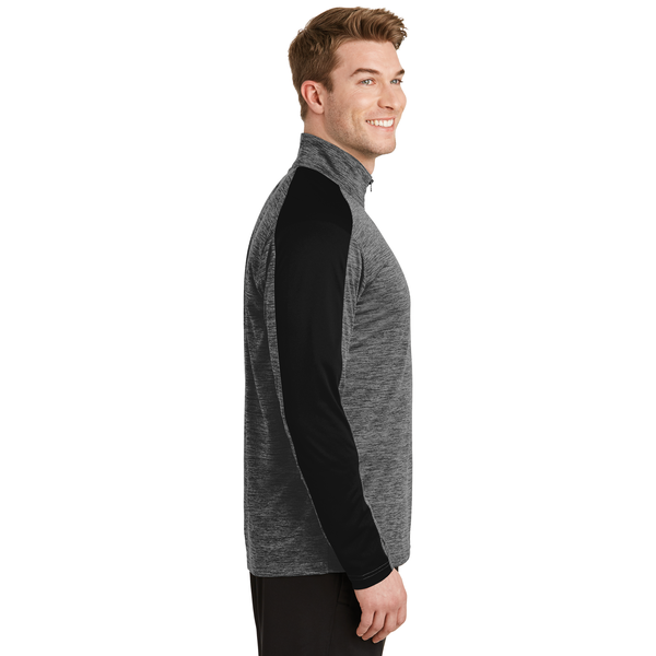 Sport-Tek® PosiCharge® Electric Heather Colorblock Men's 1/4 Zip Pullover