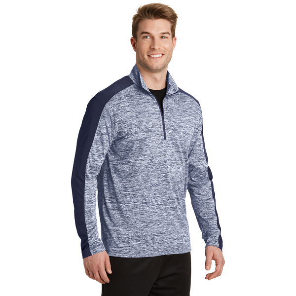 Sport-Tek® PosiCharge® Electric Heather Colorblock Men's 1/4 Zip Pullover