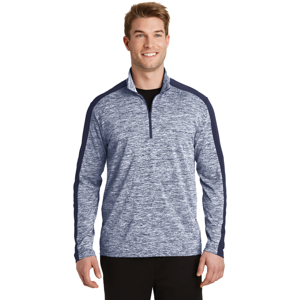 Sport-Tek® PosiCharge® Electric Heather Colorblock Men's 1/4 Zip Pullover
