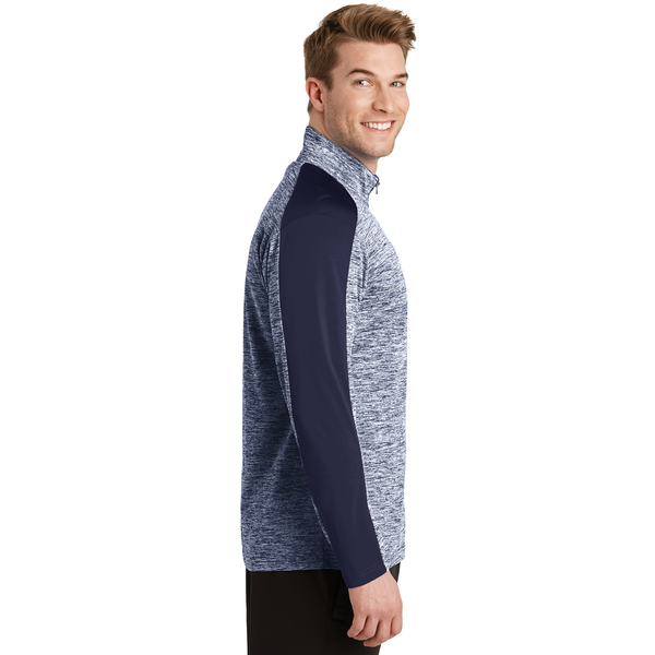 Sport-Tek® PosiCharge® Electric Heather Colorblock Men's 1/4 Zip Pullover
