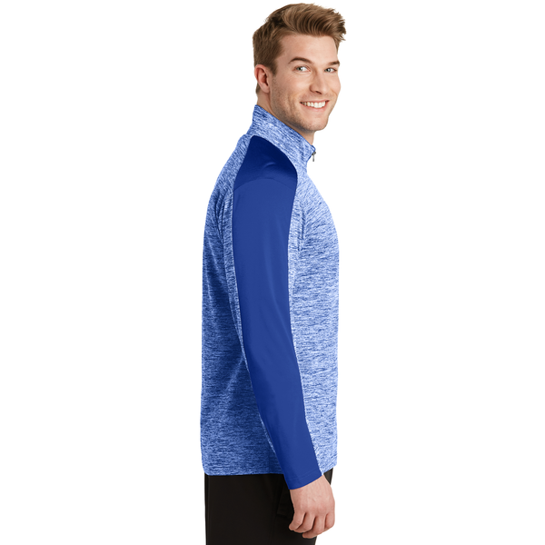 Sport-Tek® PosiCharge® Electric Heather Colorblock Men's 1/4 Zip Pullover