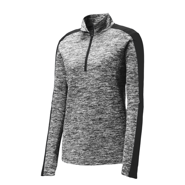 Sport-Tek® PosiCharge® Electric Heather Colorblock Ladies' 1/4 Zip Pullover