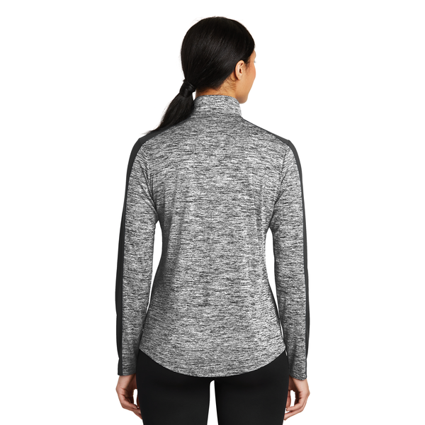 Sport-Tek® PosiCharge® Electric Heather Colorblock Ladies' 1/4 Zip Pullover