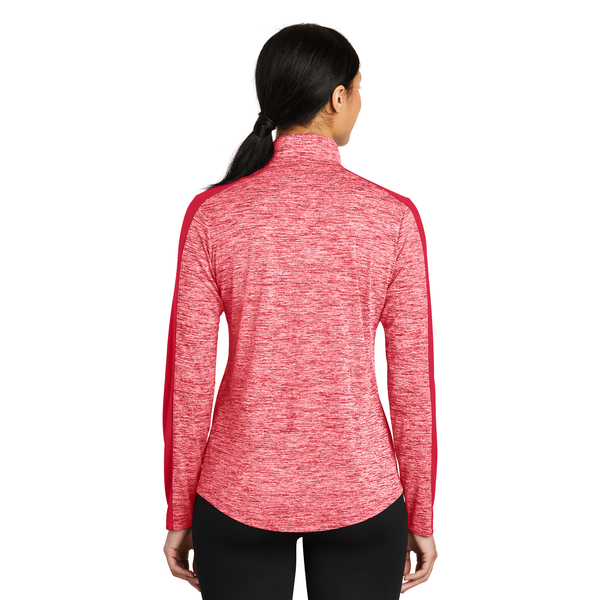 Sport-Tek® PosiCharge® Electric Heather Colorblock Ladies' 1/4 Zip Pullover