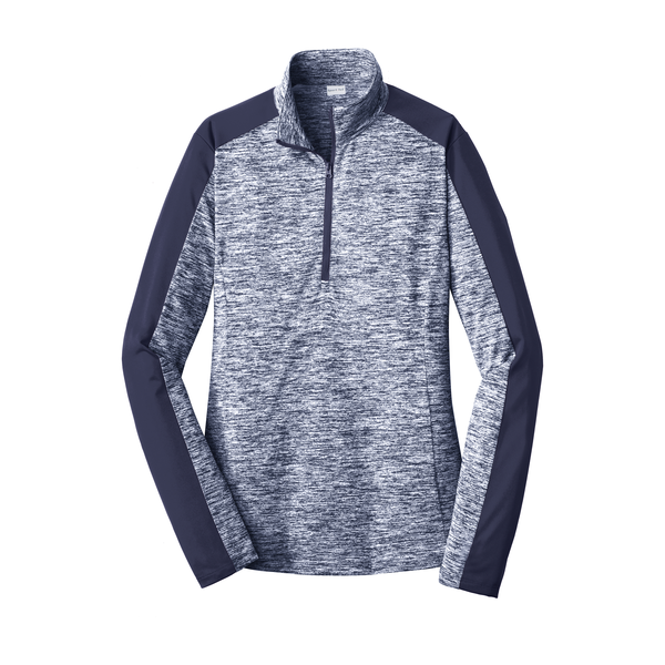 Sport-Tek® PosiCharge® Electric Heather Colorblock Ladies' 1/4 Zip Pullover