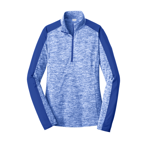 Sport-Tek® PosiCharge® Electric Heather Colorblock Ladies' 1/4 Zip Pullover