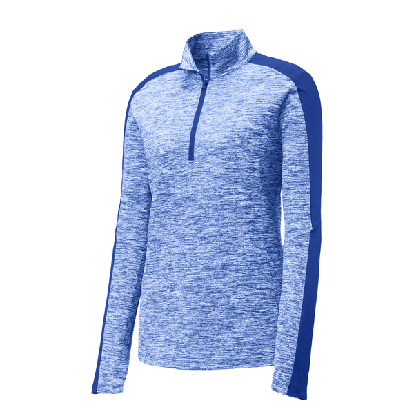 Sport-Tek® PosiCharge® Electric Heather Colorblock Ladies' 1/4 Zip Pullover