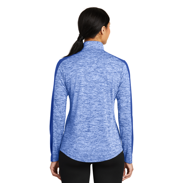Sport-Tek® PosiCharge® Electric Heather Colorblock Ladies' 1/4 Zip Pullover
