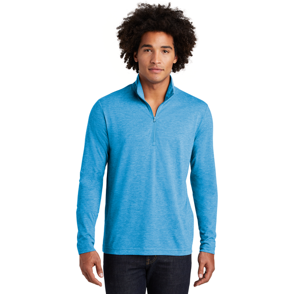 Sport-Tek® PosiCharge® Tri-Blend Wicking Men's 1/4 Zip Pullover