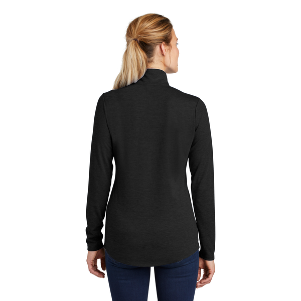Sport-Tek® PosiCharge® Tri-Blend Wicking Ladies' 1/4 Zip Pullover