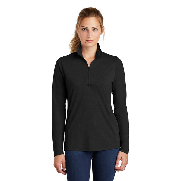 Sport-Tek® PosiCharge® Tri-Blend Wicking Ladies' 1/4 Zip Pullover
