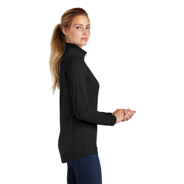 Sport-Tek® PosiCharge® Tri-Blend Wicking Ladies' 1/4 Zip Pullover