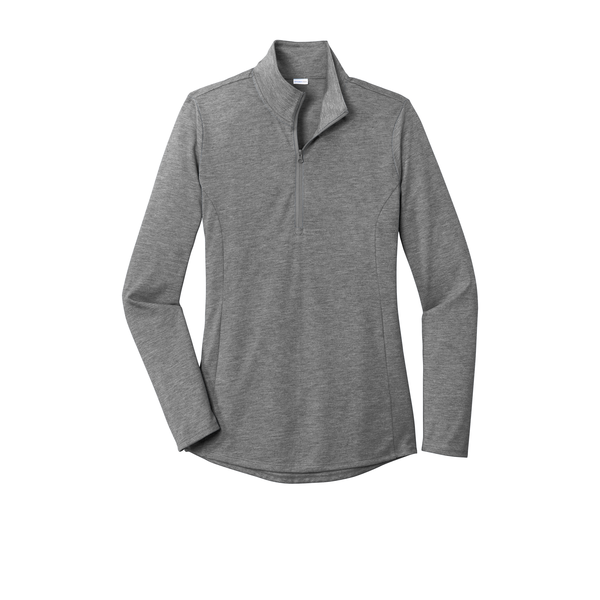 Sport-Tek® PosiCharge® Tri-Blend Wicking Ladies' 1/4 Zip Pullover