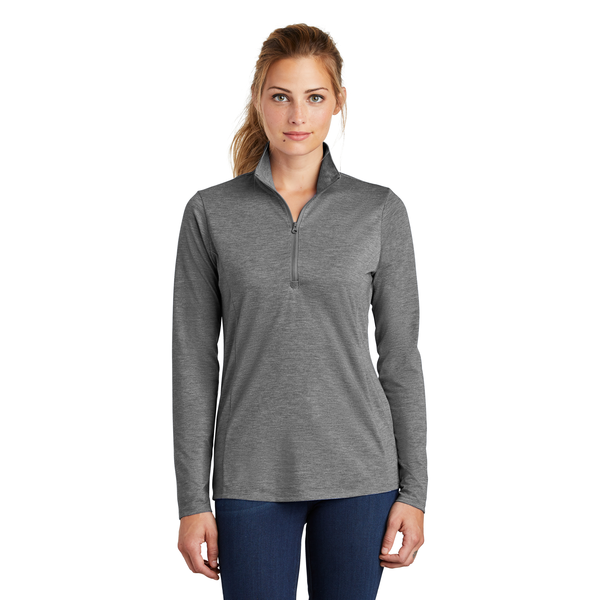 Sport-Tek® PosiCharge® Tri-Blend Wicking Ladies' 1/4 Zip Pullover
