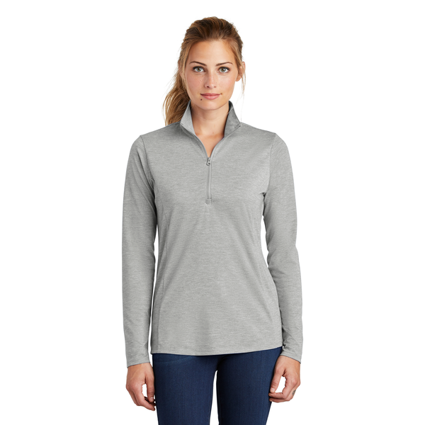Sport-Tek® PosiCharge® Tri-Blend Wicking Ladies' 1/4 Zip Pullover