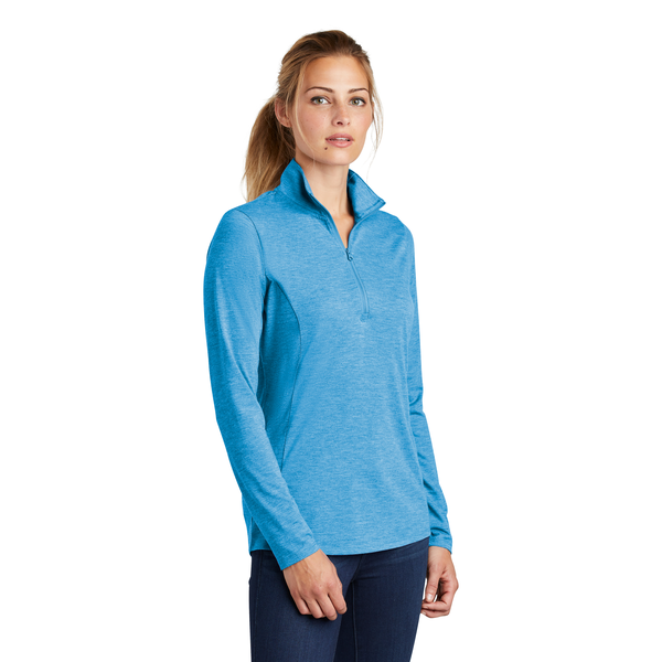 Sport-Tek® PosiCharge® Tri-Blend Wicking Ladies' 1/4 Zip Pullover