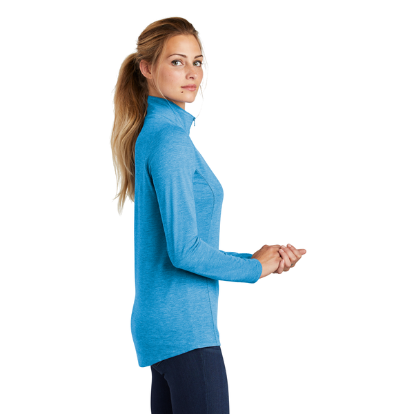 Sport-Tek® PosiCharge® Tri-Blend Wicking Ladies' 1/4 Zip Pullover
