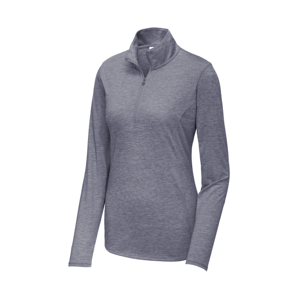 Sport-Tek® PosiCharge® Tri-Blend Wicking Ladies' 1/4 Zip Pullover