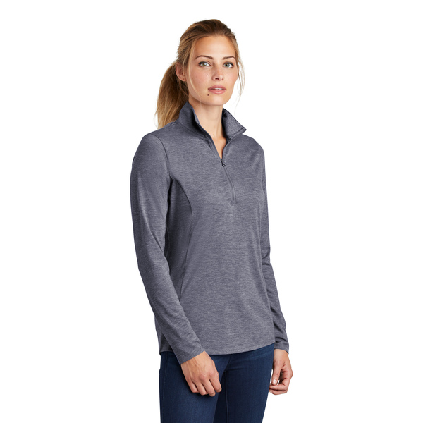 Sport-Tek® PosiCharge® Tri-Blend Wicking Ladies' 1/4 Zip Pullover