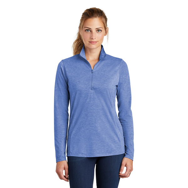 Sport-Tek® PosiCharge® Tri-Blend Wicking Ladies' 1/4 Zip Pullover