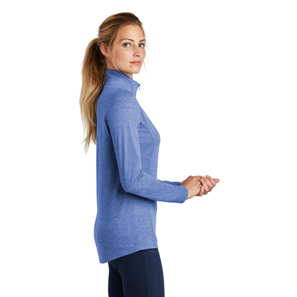 Sport-Tek® PosiCharge® Tri-Blend Wicking Ladies' 1/4 Zip Pullover