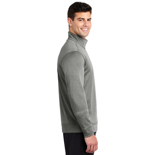 Sport-Tek® PosiCharge® Sport-Wick® Heather Fleece Men's 1/4 Zip Pullover